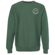 Load image into Gallery viewer, Text Me When You Get To Bing Crewneck Alpine Green - Puff Paint Back