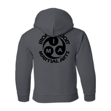 Load image into Gallery viewer, Irondequoit Martial Arts Youth Hooded Sweatshirt - Charcoal