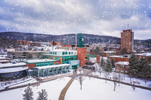 Load image into Gallery viewer, Binghamton University Winter Scene by Dan Simonds Canvas Print