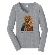 Load image into Gallery viewer, Angel Peer Support Ministries - Ladies Long Sleeve Vneck, Full Front
