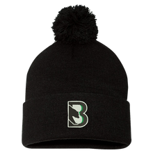 Load image into Gallery viewer, Binghamton Black Bears 12&quot; Pom Pom Cuffed Beanie
