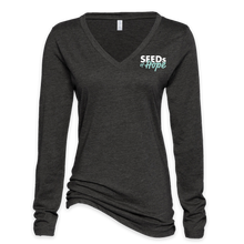 Load image into Gallery viewer, SEEDS of Hope - Ladies Long Sleeve V Neck
