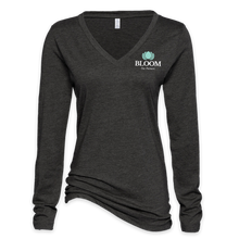 Load image into Gallery viewer, BLOOM Ladies Long Sleeve V Neck Tee
