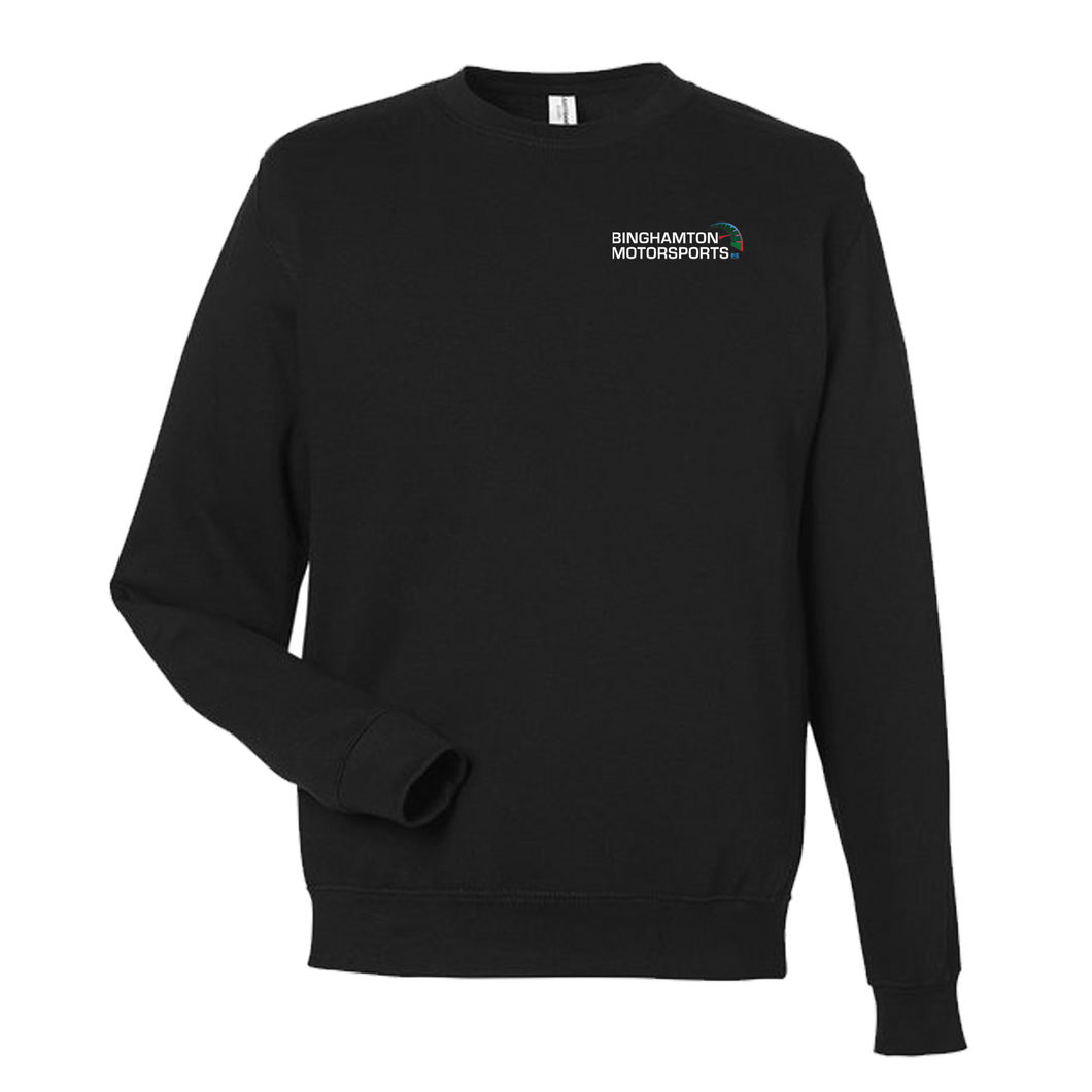 Binghamton Motorsports Crewneck Left Chest in Black