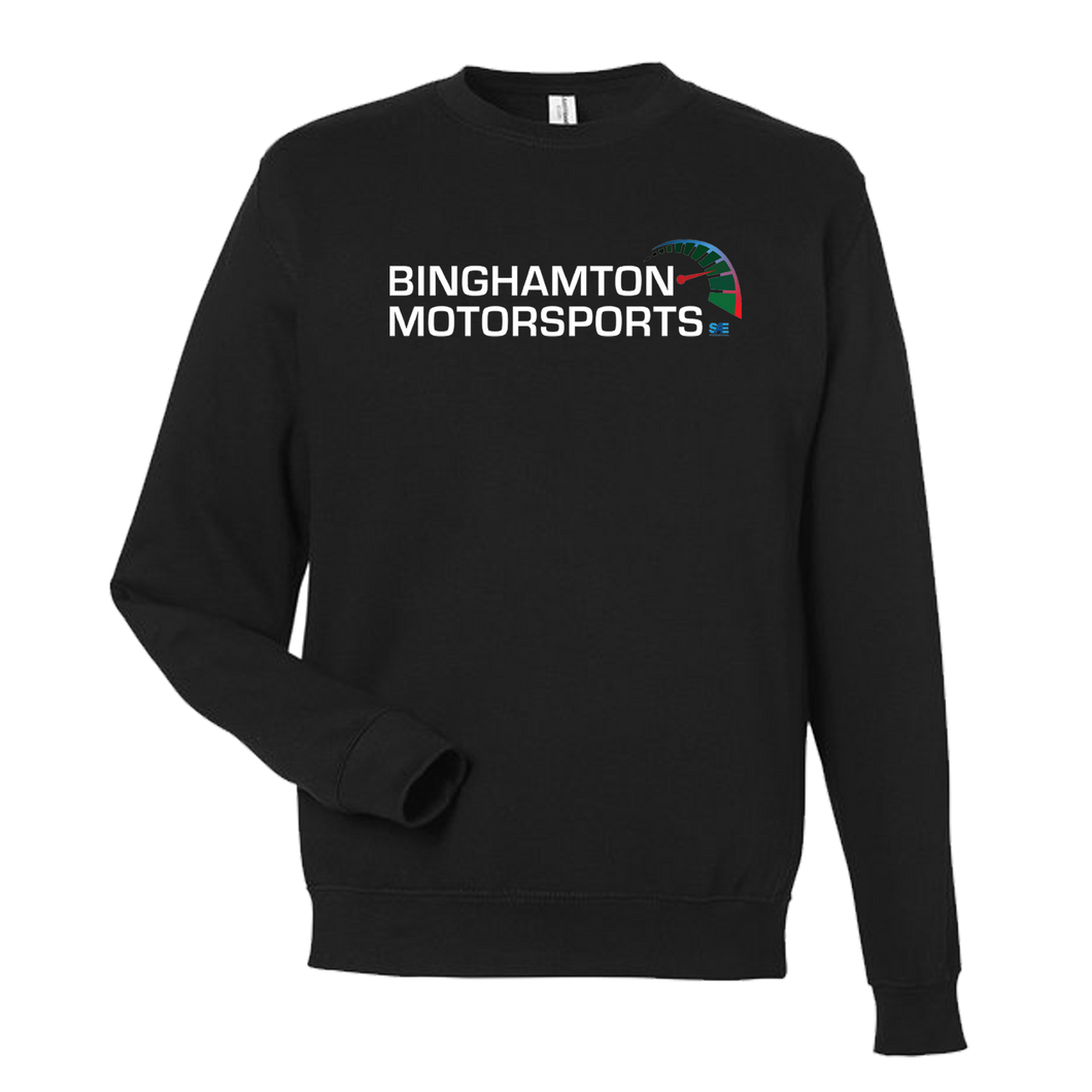 Binghamton Motorsports Crewneck Full Chest in Black