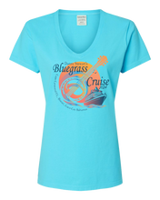 Load image into Gallery viewer, Bluegrass Cruise Ladies VNeck Tee 2025!
