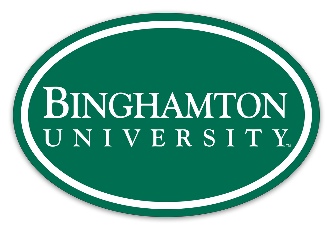 Binghamton University Green Car Magnet