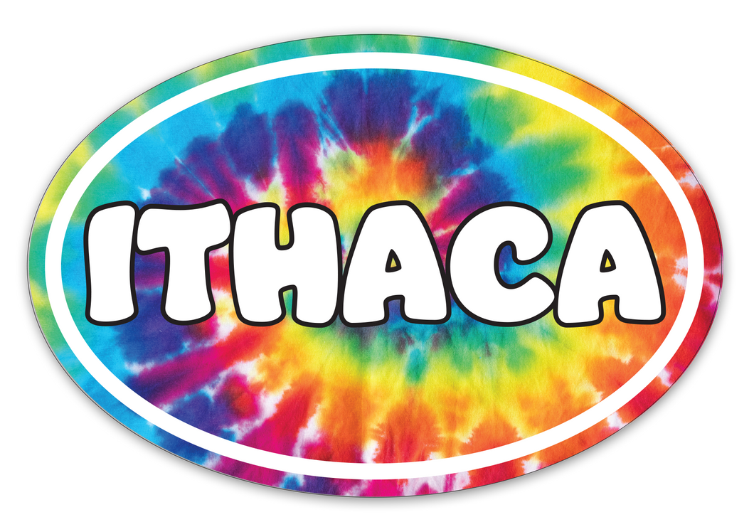 Ithaca Tie Dye Car Magnet