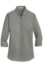 Load image into Gallery viewer, Matthews Port Authority® Women&#39;s 3/4-Sleeve SuperPro™ Twill Shirt - WOMENS
