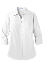 Load image into Gallery viewer, Matthews Port Authority® Women&#39;s 3/4-Sleeve Carefree Poplin Shirt - WOMENS
