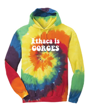 Load image into Gallery viewer, Ithaca is Gorges Tie Dye Hoodie
