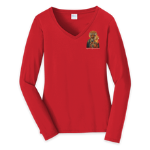 Load image into Gallery viewer, Angel Peer Support Ministries - Ladies Long Sleeve Vneck
