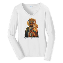 Load image into Gallery viewer, Angel Peer Support Ministries - Ladies Long Sleeve Vneck, Full Front
