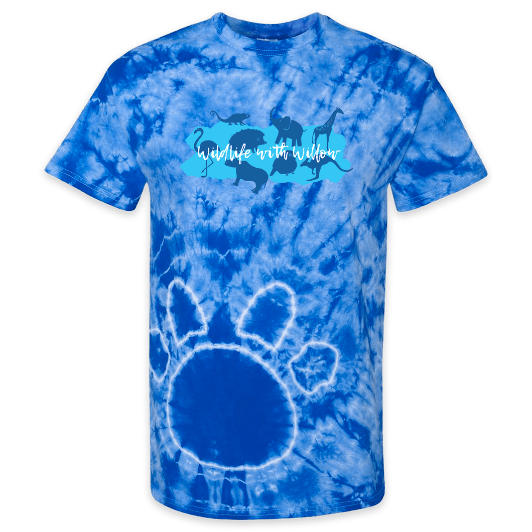 Wildlife With Willow  Paw Print Tie-Dye Tee
