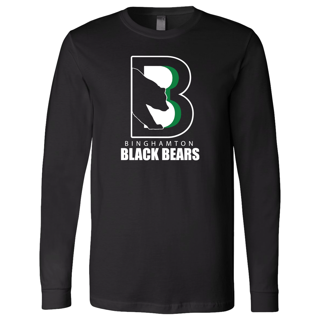 Binghamton Black Bears Adult Long Sleeve T-Shirt