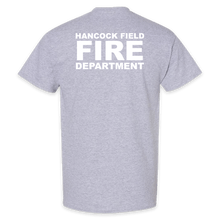 Load image into Gallery viewer, ON DUTY- Hancock Fire Department T-Shirt (Full Color Logo w/back)
