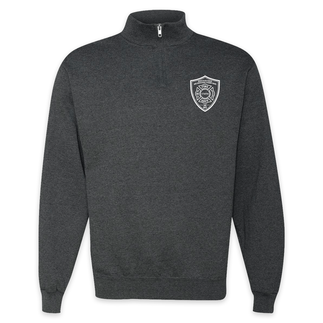 LEISURE WEAR- Hancock Fire Department Quarter Zip Pullover (White Logo w/back)
