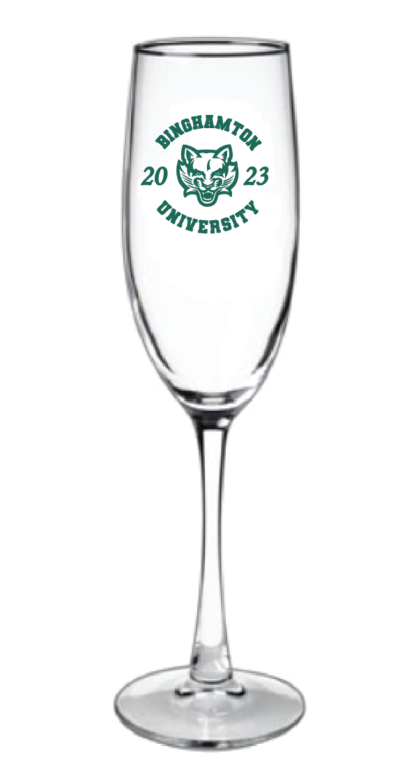 Binghamton University Champagne Flute