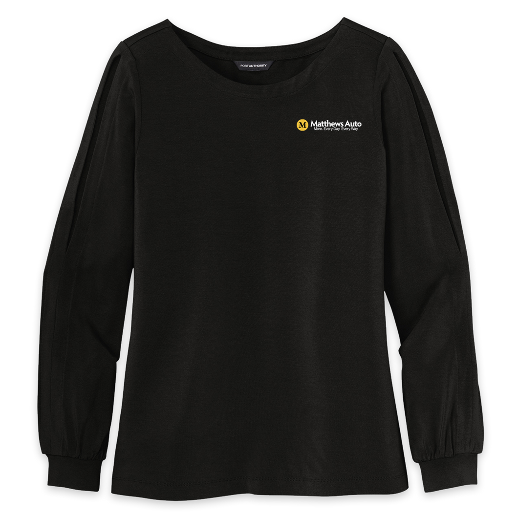 WOMENS Matthews Port Authority ® Ladies Luxe Knit Jewel Neck Top