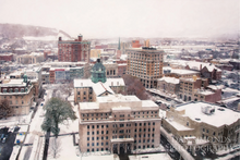 Load image into Gallery viewer, City of Binghamton Winter Scene by Dan Simonds Acrylic Print
