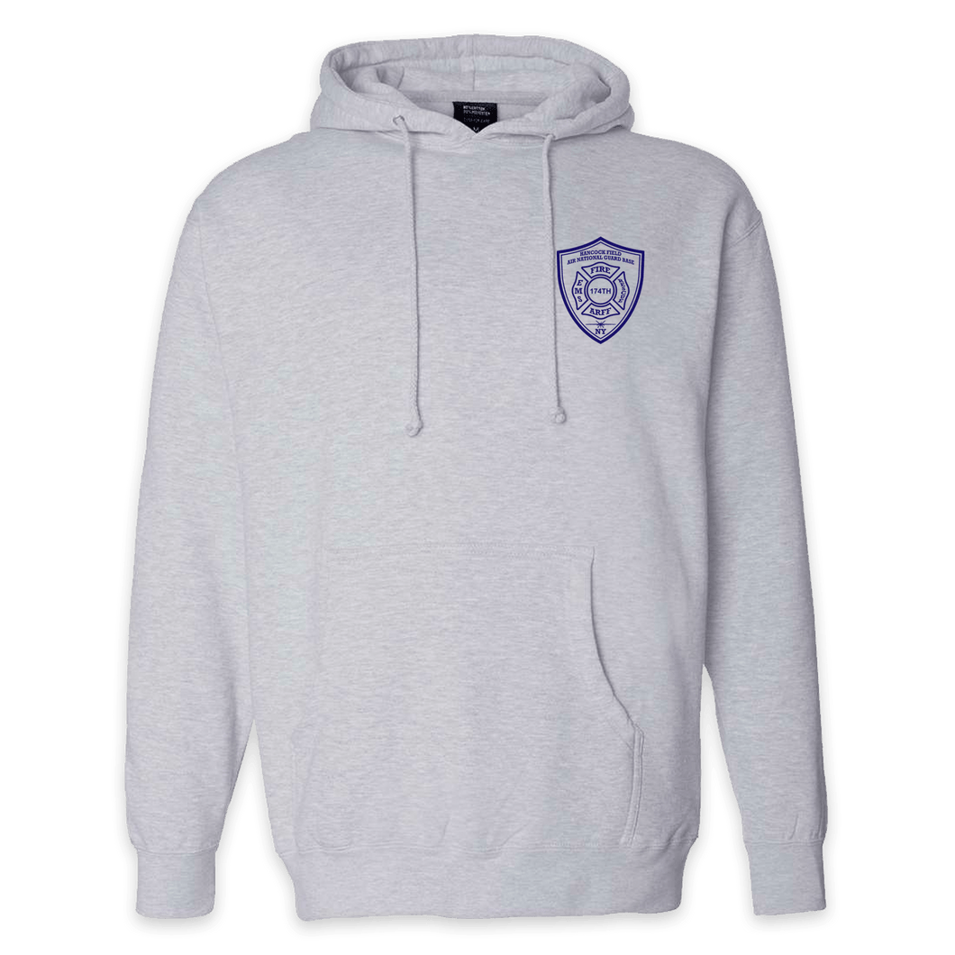 LEISURE WEAR- Hancock Fire Department Hooded Sweatshirt (Front Only Blue Logo)