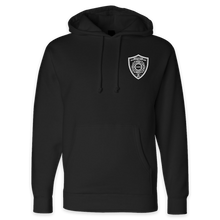 Load image into Gallery viewer, LEISURE WEAR- Hancock Fire Department Hooded Sweatshirt (White Logo w/back)
