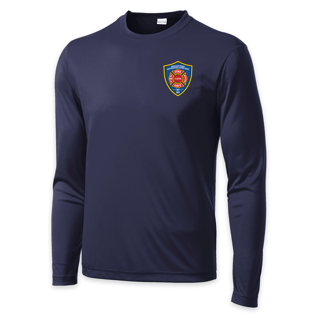 LEISURE WEAR- Hancock Fire Department Long Sleeve Performance (Full Color Logo w/back)