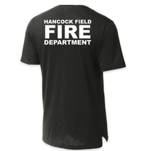 Load image into Gallery viewer, LEISURE WEAR- Hancock Fire Department Short Sleeve Performance Shirt (White Logo w/back)

