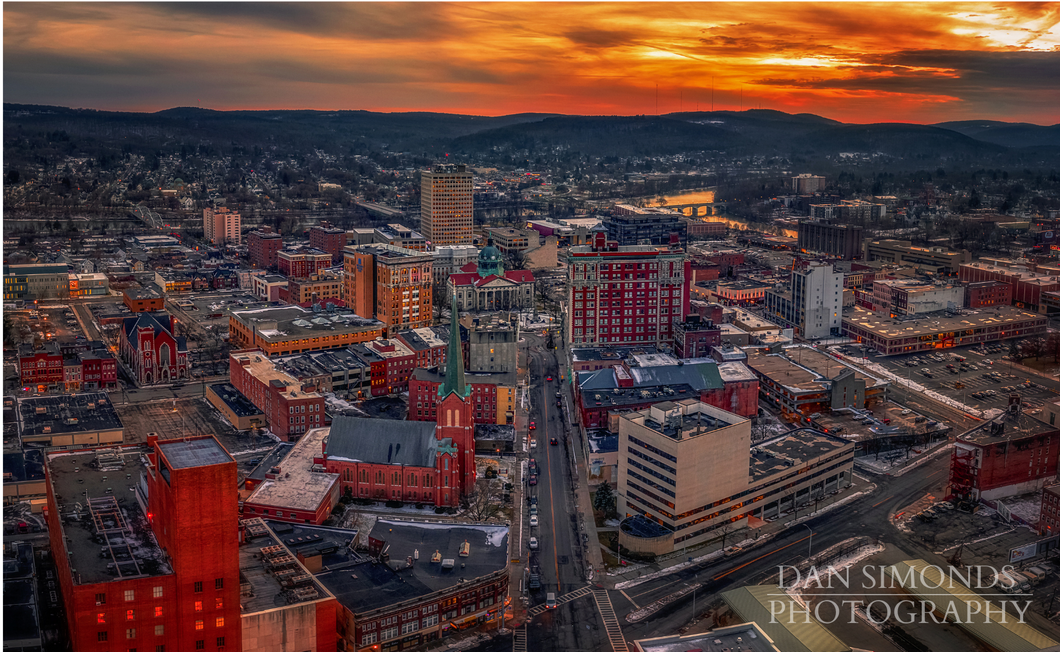 Orange Sunset by Dan Simonds Postcard